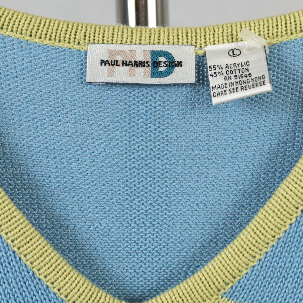 Paul Harris Design V-neck sweater size L - Picture 8 of 9